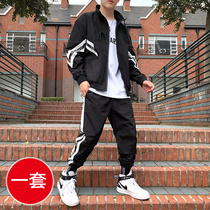 Jacket men 2019 new spring and autumn jacket Korean fashion fashion Mens ins clothes students sports set Tide brand