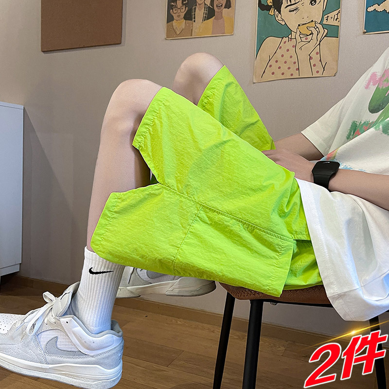Fruit Print Fitness Shorts Dopamine Sports Shorts Men's Student Summer Cleanfit Plus Size Five-Point Shorts