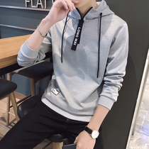 men's hooded korean style student pullover hoodie spring loose bf harajuku style trendy sports jacket clothes