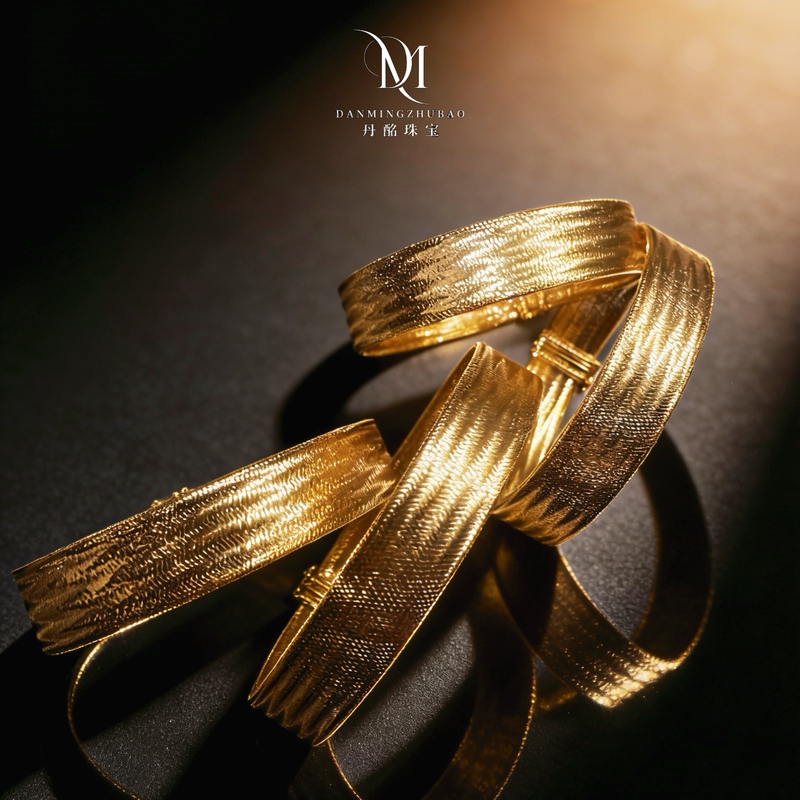 Danmeng Jewelry｜New at the Hong Kong Exhibition【Silk】18K Gold Imported Italian Bracelet Large Design Bracelet