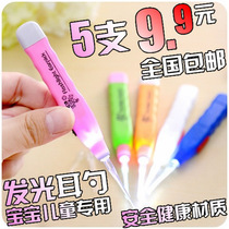5 baby safe visual luminous ear spoons baby boy with lamp dig ear spoons clean out ear spoons