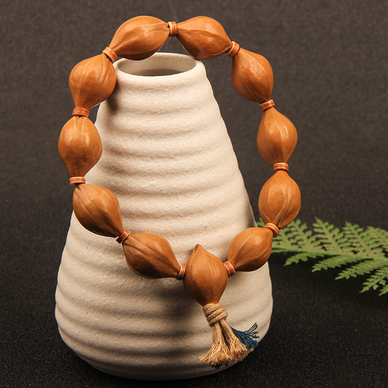 Liu Yuning's Same Style Natural Plum Iron Core Small Bracelet, Authentic Three-Faced Buddha Three-Flower Olive Core Single-Circle Bead String