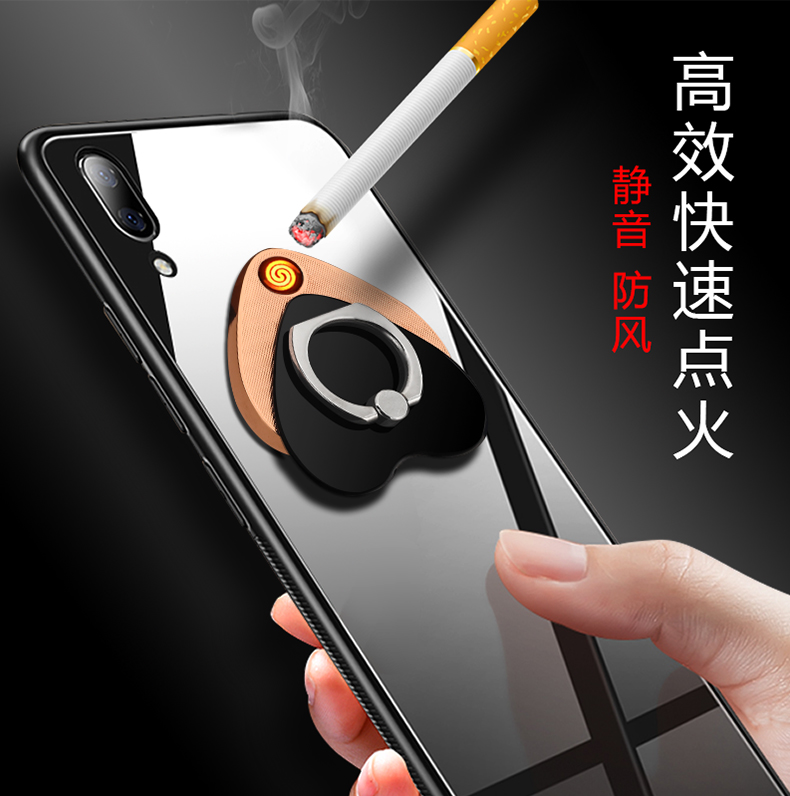 Vòng đeo điện thoại di động khóa thuốc lá nhẹ hơn kim loại sáng tạo đa chức năng USB sạc nhẹ tình yêu nam nữ quà tặng bật lửa dunhill