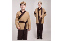 Farmers uncle performance clothes Ming and Song Dynasty handymens servants coarse cloth shirts teahouse work clothes ancient waiters clothes