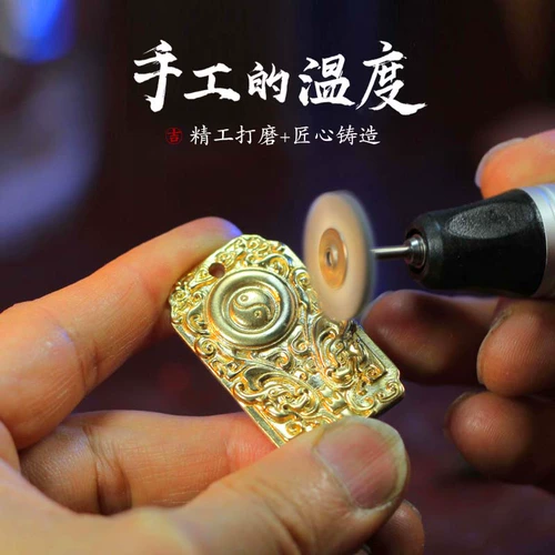 Латунный ретро брелок, подвеска, подарок на день рождения, китайский стиль, серебро 925 пробы