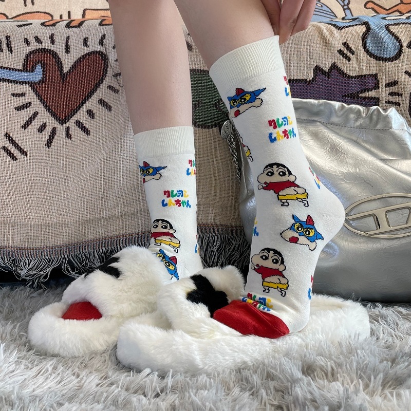 Cute Cartoon Socks, Japanese Mid-Calf Socks, Trendy Socks, Anime Collaboration Socks, Unique and Quirky Creative Cotton Socks for Men and Women Cute Cartoon Socks, Japanese Mid-Calf Socks, Trendy Socks, Anime Collaboration Socks, Unique and Quirky Creative Cotton Socks for Men and Women