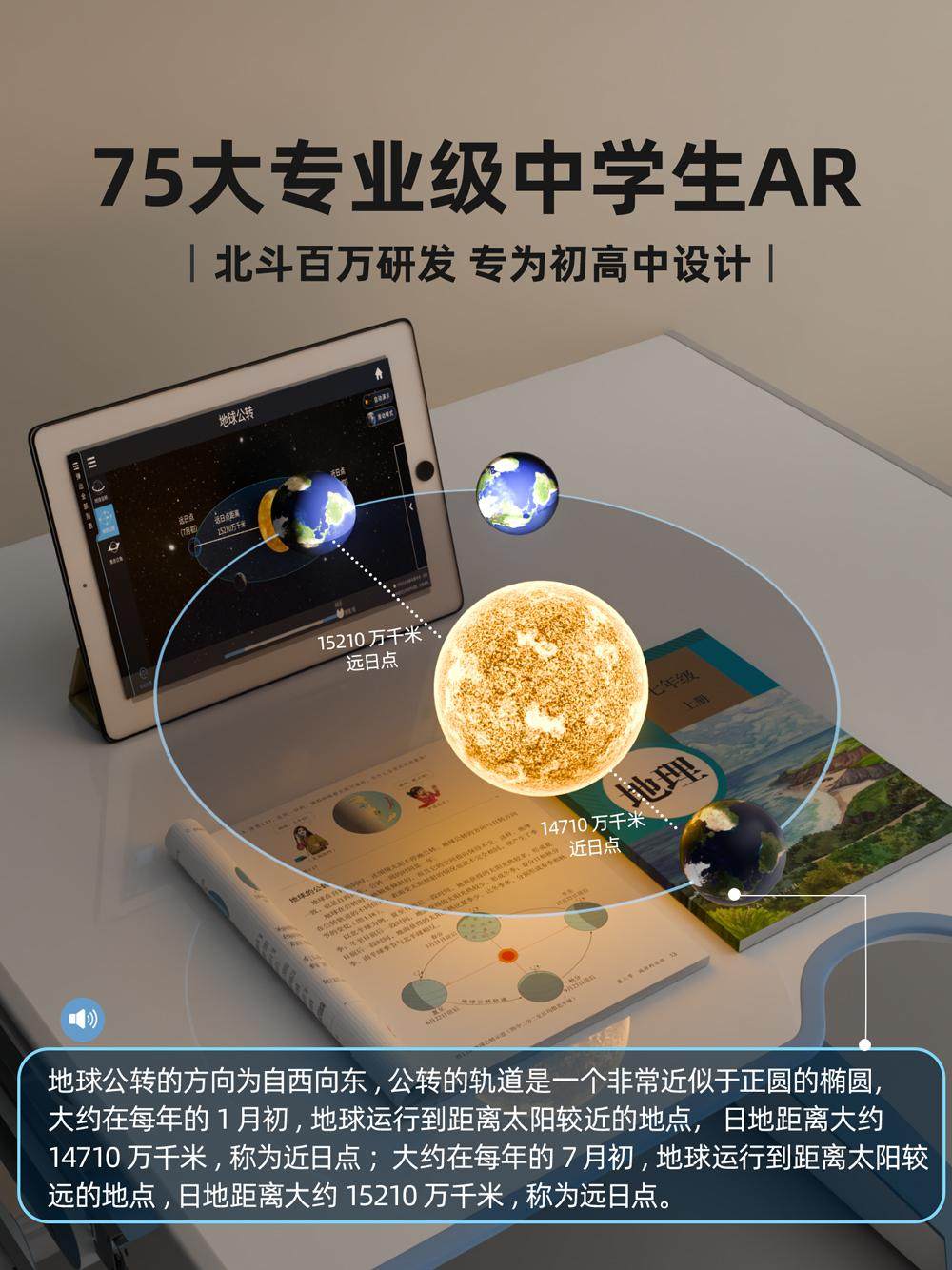 Beidou Globe Official Edition for Students, Specially Designed for Middle School, High School, and Elementary School Students, 3D Stereoscopic Relief Floating Children's Educational 2024 New Edition World Map Official Flagship Store Display Model