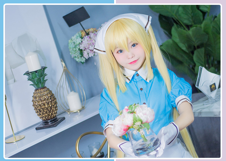 Dạy quán cà phê khuếch tán mâm xôi cosplay anime đồng phục trò chơi phụ nữ mặc đồng phục bồi bàn - Cosplay đầm cosplay