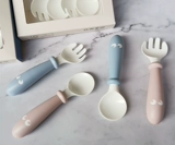 babybjorn Детская ложка для тренировок для еды, вилка, посуда для кормления, обеденная тарелка