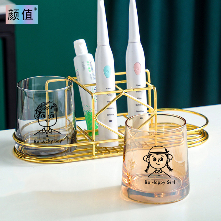 Glass Mouthwash Cup Subwash Brushed Teeth Brushing HOTEL TOOTH CYLINDERS INN WIND MINIMALIST HOME LOVERS A COUPLE OF CREATIVE IDEAS