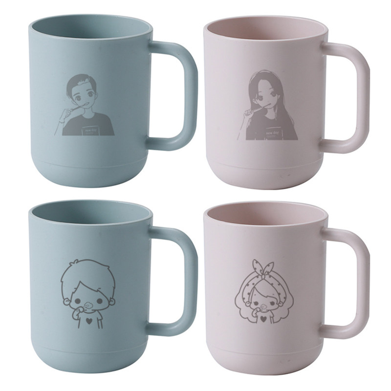 Gargling Cup family of three-four-mouth home suit net red Toothbrush Cup Cartoon Creative Toothbrushing Cup Family Clothing Home