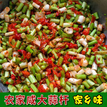 Farmhouse cured garlic stem Garlic Stalk Anhui Anqing Special production of homemade appetizers Salty Vegetables LOWER RICE PICKLE GARLIC 400g