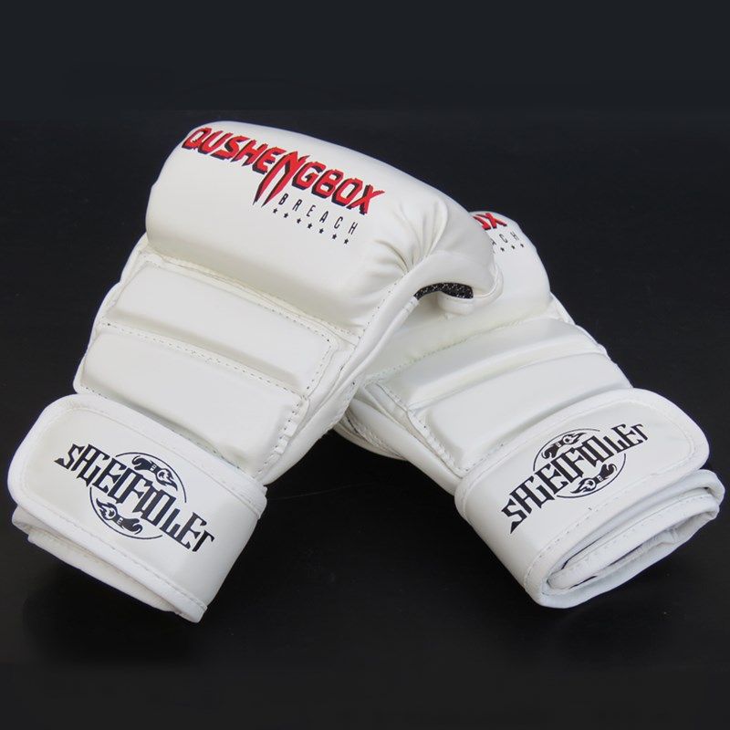 Half-finger boxing gloves Sanda fighting UFC boxing gloves adult fighting training MMA boxing sets sandbag Muay Thai sets