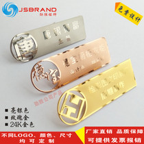 Chest card set for upscale Stainless Steel Chest Card Hollowed-out Work Signs Hotel Staff Card K Gold nameplate