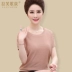 Áo thun mẹ mùa hè gas tay ngắn băng lụa 30 - 40 tuổi 50 áo sơ mi nữ nhỏ trung niên mùa hè quần áo nửa tay - Quần áo của mẹ đầm cho người trung niên u40 Quần áo của mẹ
