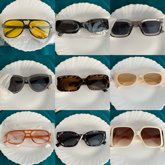 European and american retro jewelry for women, old goods, slightly defective brand, high-quality textured sunglasses, sunglasses, glasses, jewelry, last stock 702