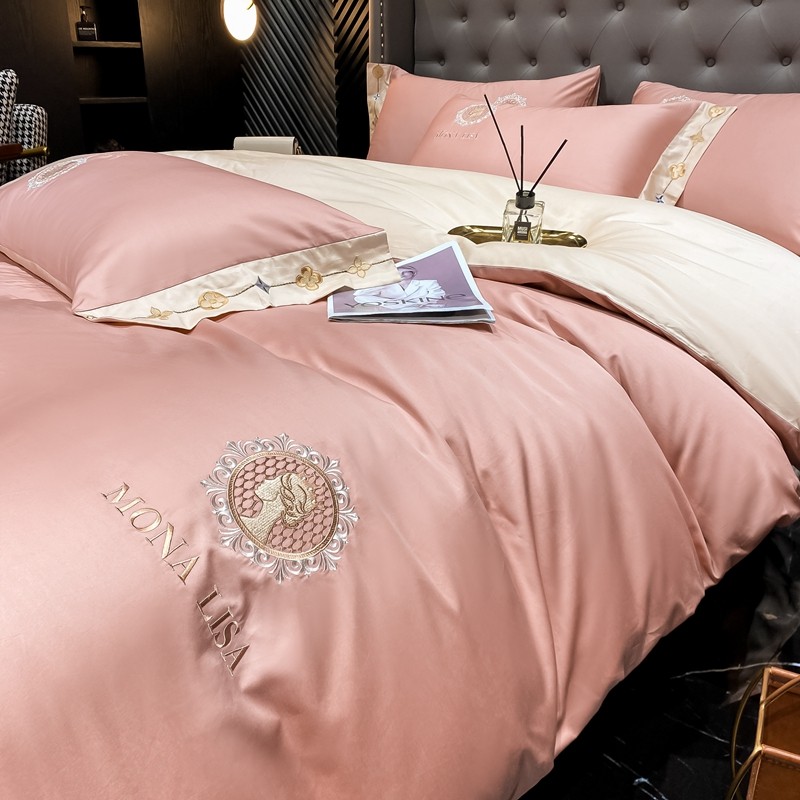Four set of Xinjiang long-flux cotton pure cotton high-end bed grinding bed on the bed embroidery suite