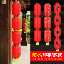 New Years Day New Years red series of lanterns Waterproof outdoor advertising custom holiday decoration Korean silk winter melon lantern