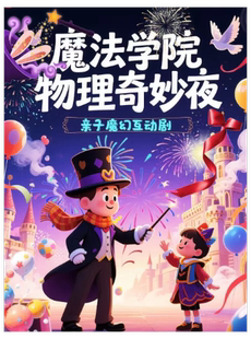 【外滩必打卡】沉浸亲子《魔法学院物理奇妙夜》|儿童剧|上台互动|魔术科学秀(外滩南京东步行街)