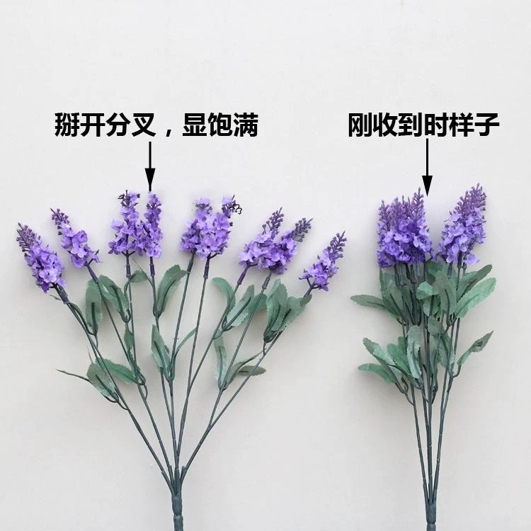 Đầy đủ 38 nhân dân tệ 绢 hoa giả nhựa hoa trang trí hoa nhân tạo 10 hoa oải hương phòng khách sân vườn - Hoa nhân tạo / Cây / Trái cây hoa giả để phòng khách