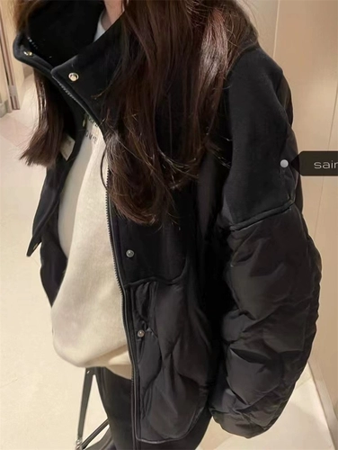 Сексуальный демисезонный пуховик, куртка, свободный крой, в корейском стиле