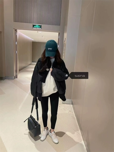 Сексуальный демисезонный пуховик, куртка, свободный крой, в корейском стиле