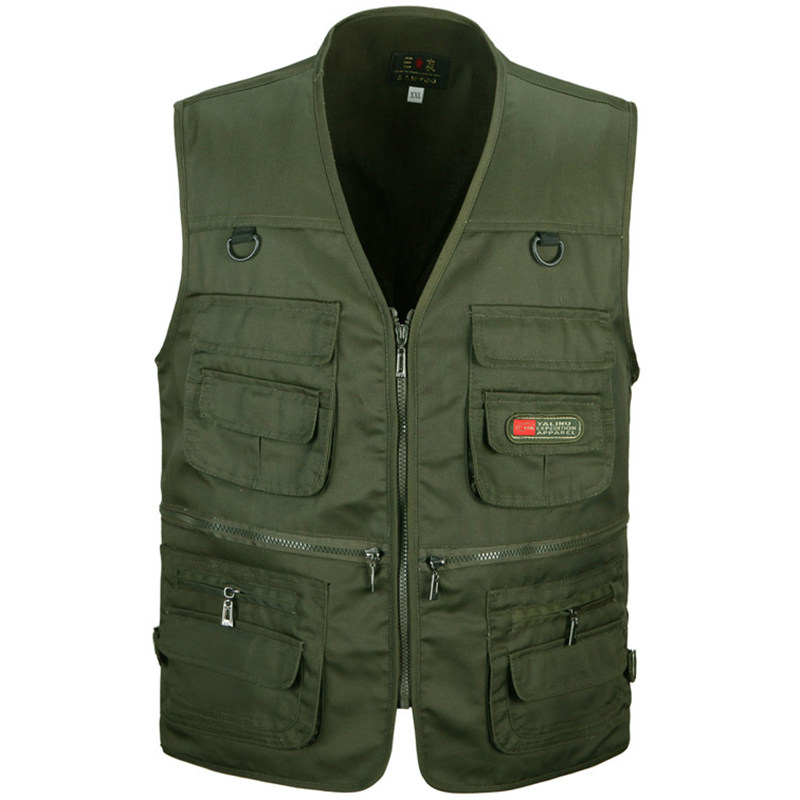 Spring and autumn style tooling vest men's middle-aged and elderly leisure multi-pocket dad's fishing photography vest thin vest