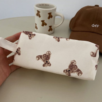 Korean ins niche cute simple pencil case female large capacity high school students creative storage stationery box student Japanese Department