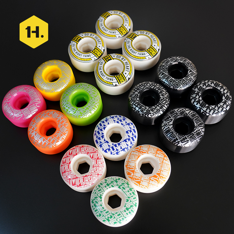 DBH original professional double rock skateboard wheel brush street racing wheel action skills hard wheel 78A 103A 104A