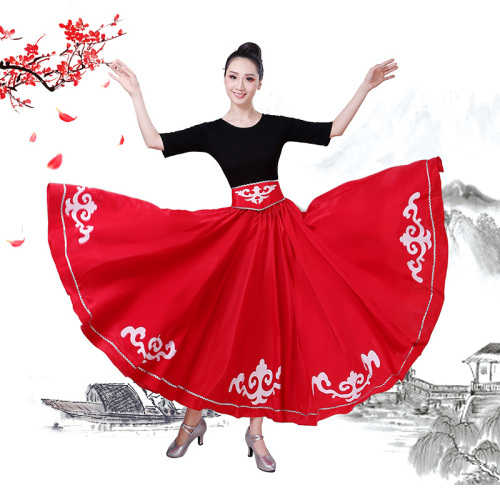 Mongolian dance skirts for women Xinjiang Uygur practice dance skirt big swing dance skirts for female only skirt