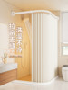 Bathroom Curved Partition Curtain Slide Rail Foldable Shower Curtain High-End Bathroom Waterproof Shower L-Shaped Shower Curtain Set