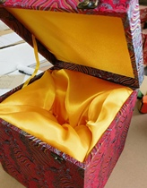 Square Brocade Box Pinewood Jewelry Jewelry Box Porcelain artifacts Swaying Pieces of Decorative Boxes to Contain Gift Boxes