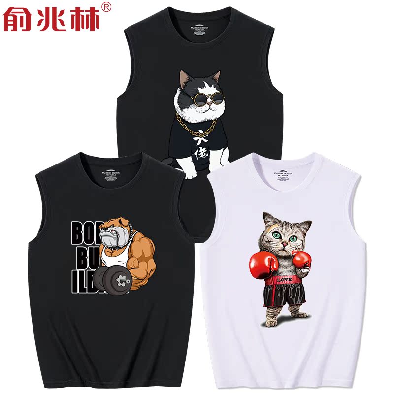 vai tay vest nam T-shirt giải trí thể dục mùa hè lớn mã thương hiệu hàng đầu mặc triều sinh viên thể thao hip-hop