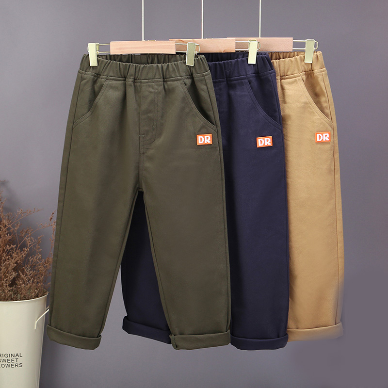 Boys pants thin spring and autumn 2020 new Korean children's suit pure cotton loose trend large children's casual pants