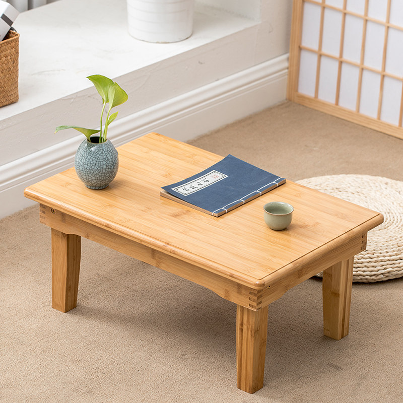 Nanzhu Passable Stacked Kang Table Thickened Floating Window Dining Table Tatami Table Wood Table Solid Wood Desk Small Square Table Domestic Tea Table Short Table