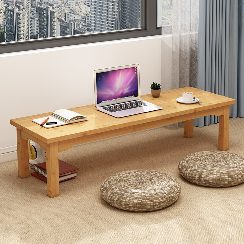 Bamboo day style floating window tatami table square and room table minimalist dining table dining room table living room tea table table