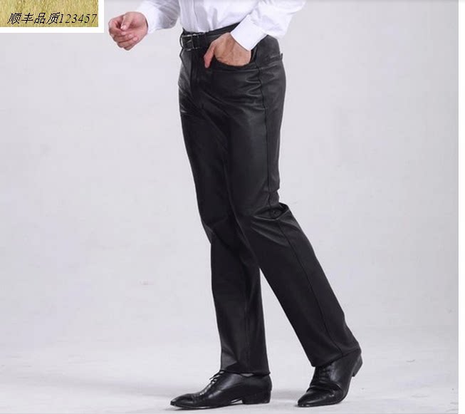 Pantalon cuir homme droit pour hiver - Ref 1494316 Image 15