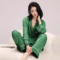 Real Silk Pyjamas Woman 2024 New Spring Spring Sight Style Light extravaganza Superior feek Home Long Home Home