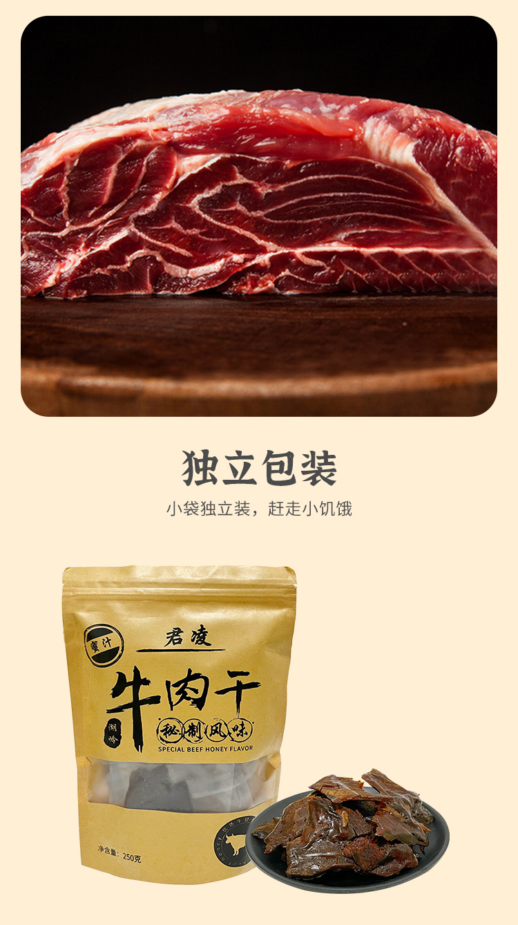 【低脂肪】健身增肌蜜汁牛肉干