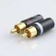 Venta caliente American Jinbao puro cobre plateado RCA cabeza de loto AV audio cabeza línea de señal RCA enchufe