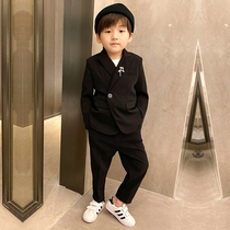 Boy casual suit suit suit Korean version 2021 spring and autumn foreign style small suit male baby flower dress childrens costume