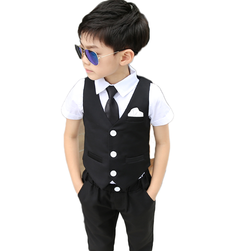 Handsome boy chiếc váy mùa hè đám cưới cậu bé chủ nhà sàn catwalk trẻ em trang phục phù hợp với phiên bản Hàn Quốc của bé Anh đang mặc