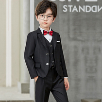 Boys suit spring and autumn childrens small suit jacket English style handsome Korean version of foreign style three-piece flower girl dress
