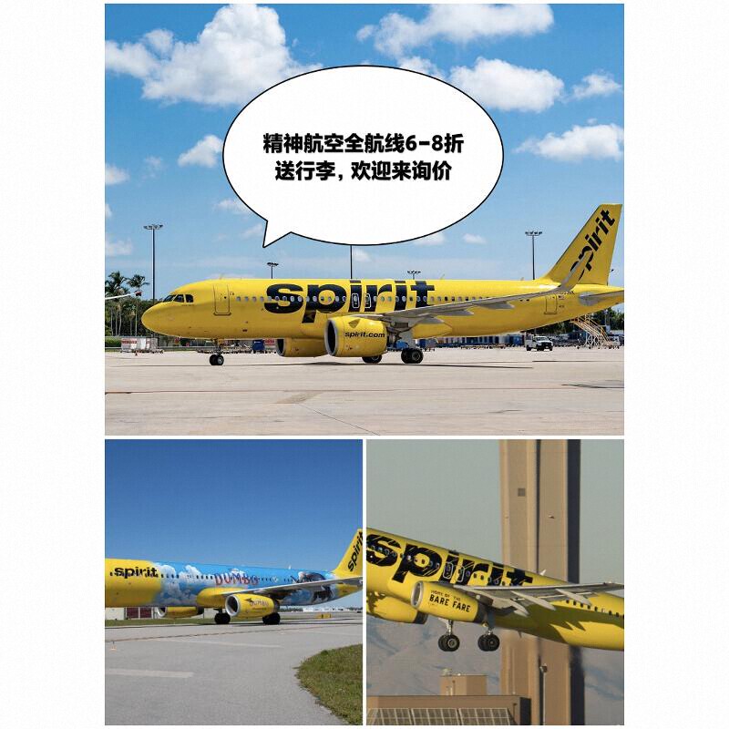 American Spirit Airlines Airfare 6-20% off Round-Trip Tripadvisor Go Where You Want Discounted Baggage Allowance