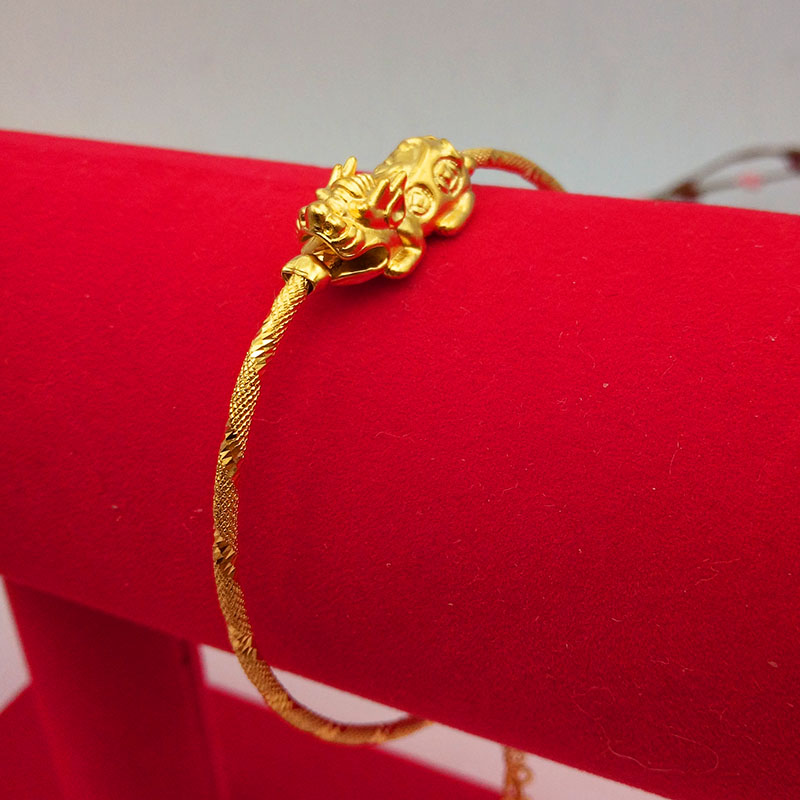 Đồng xu châu Âu mới Trang sức theo phong cách dân tộc Vintage Vòng đeo tay nữ mô phỏng Sand Gold Bracelet Điều chỉnh mạ vàng Vòng đeo tay chuỗi đeo tay