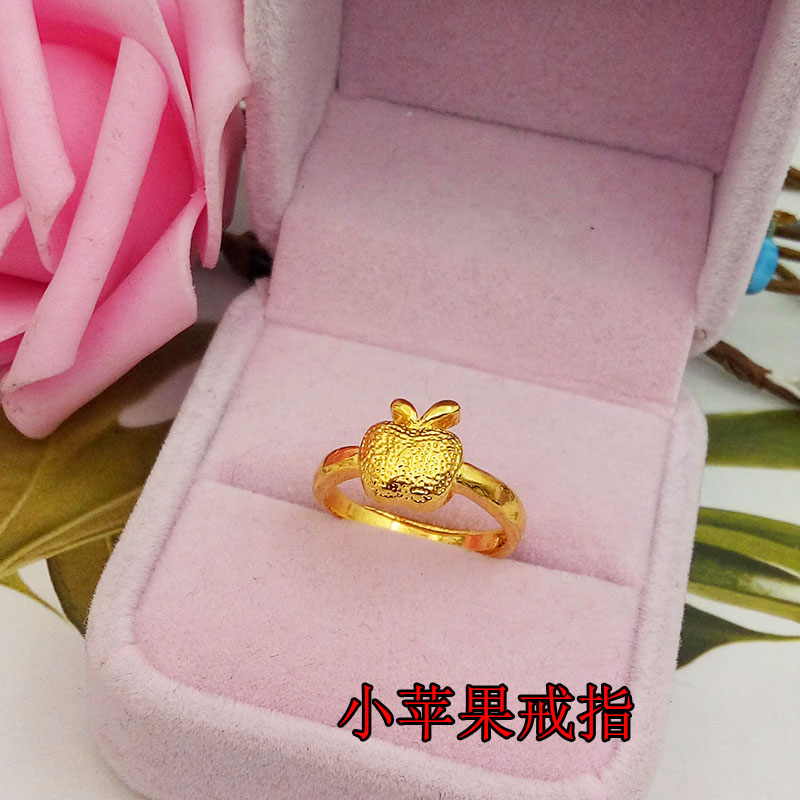 Phiên bản Nhật Bản và Hàn Quốc của nhẫn vàng nữ mạ vàng hoang dã có thể điều chỉnh miệng lâu không phai giả nhẫn vàng 3d cứng nhẫn kim cương nam