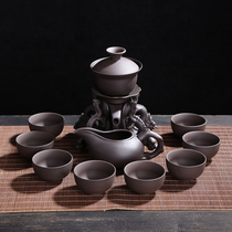 Lazy automatic tea set Full set of teacups Household Kung Fu tea set Creative lucky turn tea maker special price