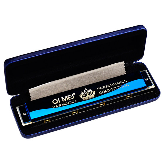 Chimei harmonica 24-hole polyphonic professional performance level beginner students use c-tune black bully 28-hole accent harmonica