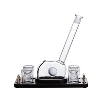 Creative golf style decanter tea set high borosilicate transparent glass wine dispenser craft wine bottle