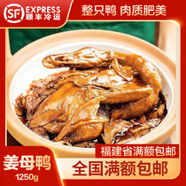 Minnan Ginger Mother Duck 1250g whole duck heated ready-to-eat duck cooked food Xiamen Quanzhou special products Shunfeng Cold chain
